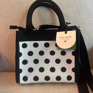 Kate Spade Black and White Mini Polka Dot Bag